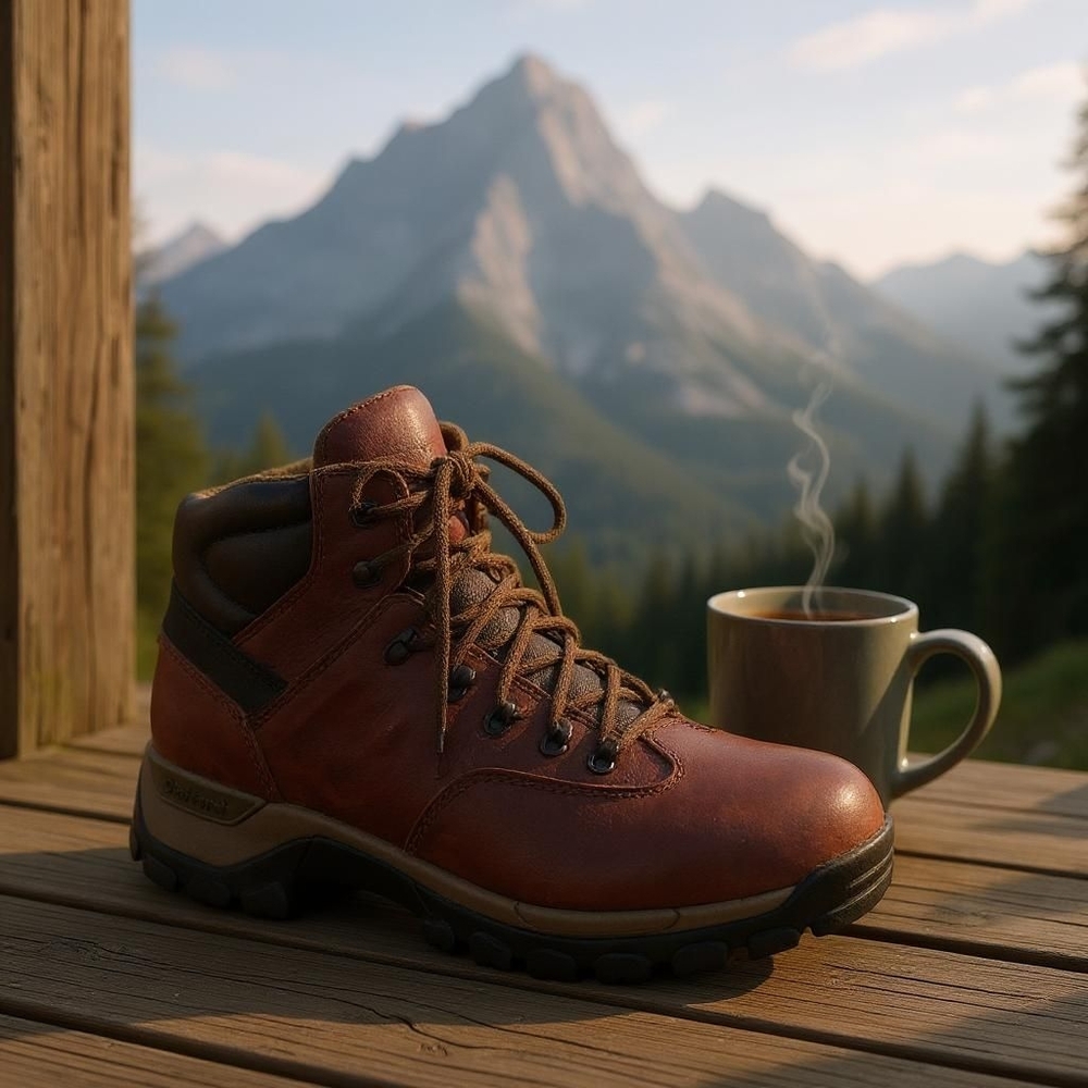 Rugged Leather Hiking Boots for Men